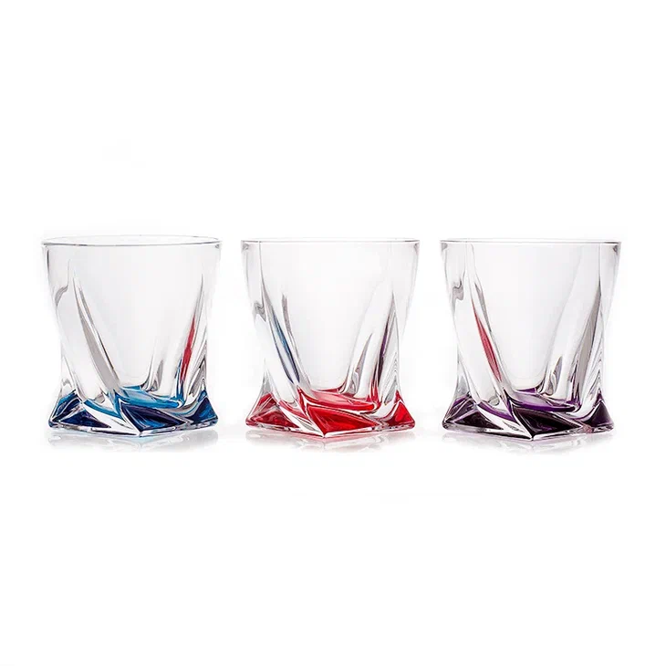 Набор стаканов 340 мл «Квадро Цветные»