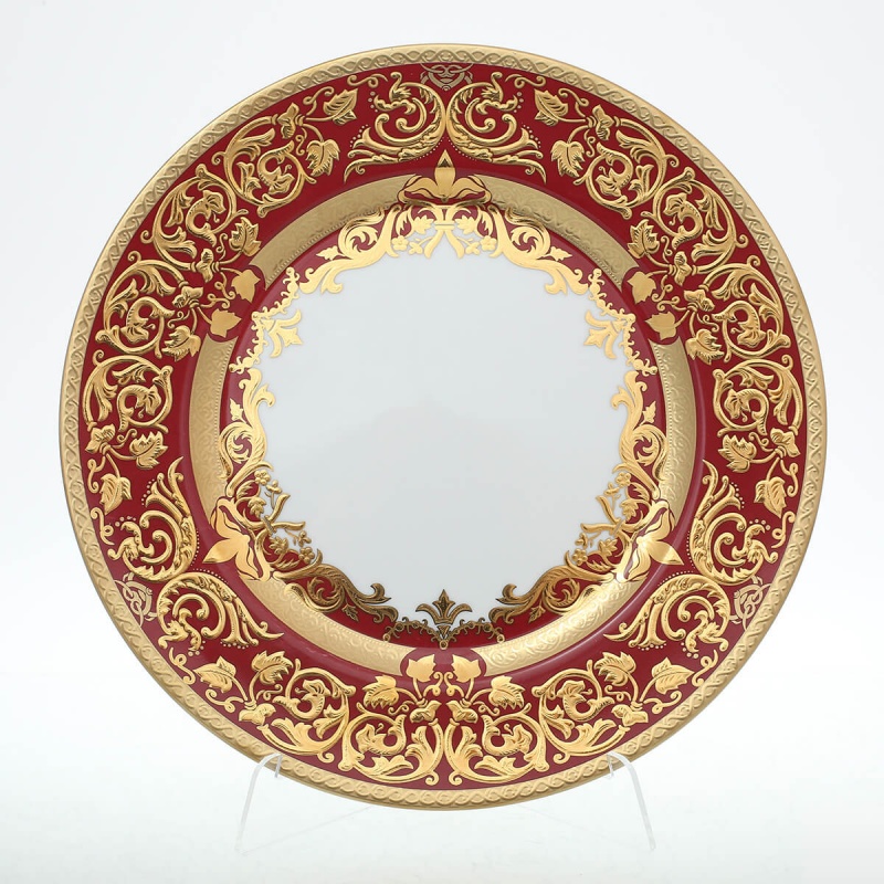 Набор тарелок Falkenporzellan «Natalia Bordeaux Gold» 28,5 см